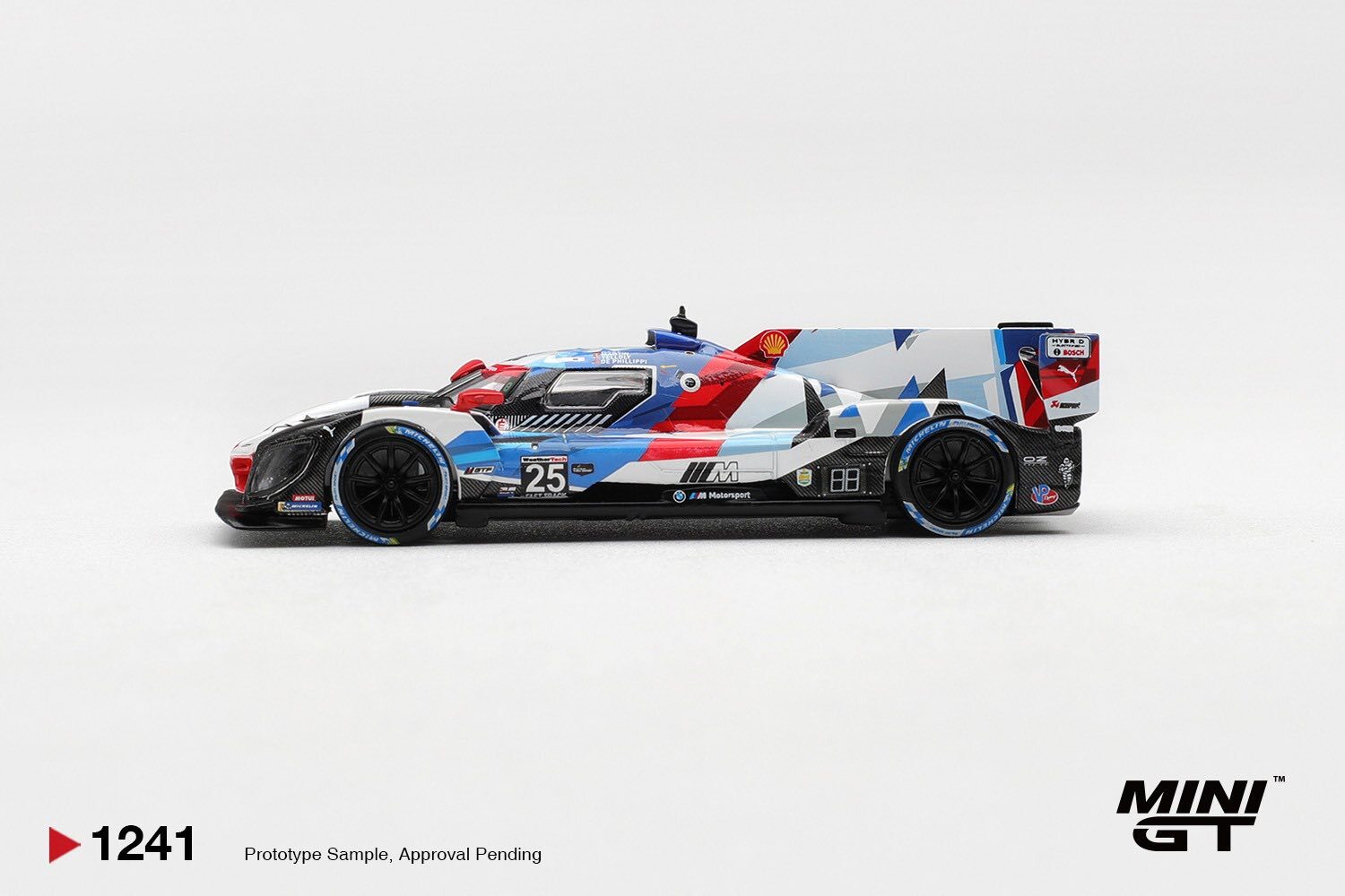 預訂:1/64 MINI GT BMW M Hybrid V8 GTP #25 BMW M Team RLL  2024 IMSA Daytona 24 Hrs (MGT01241-L)