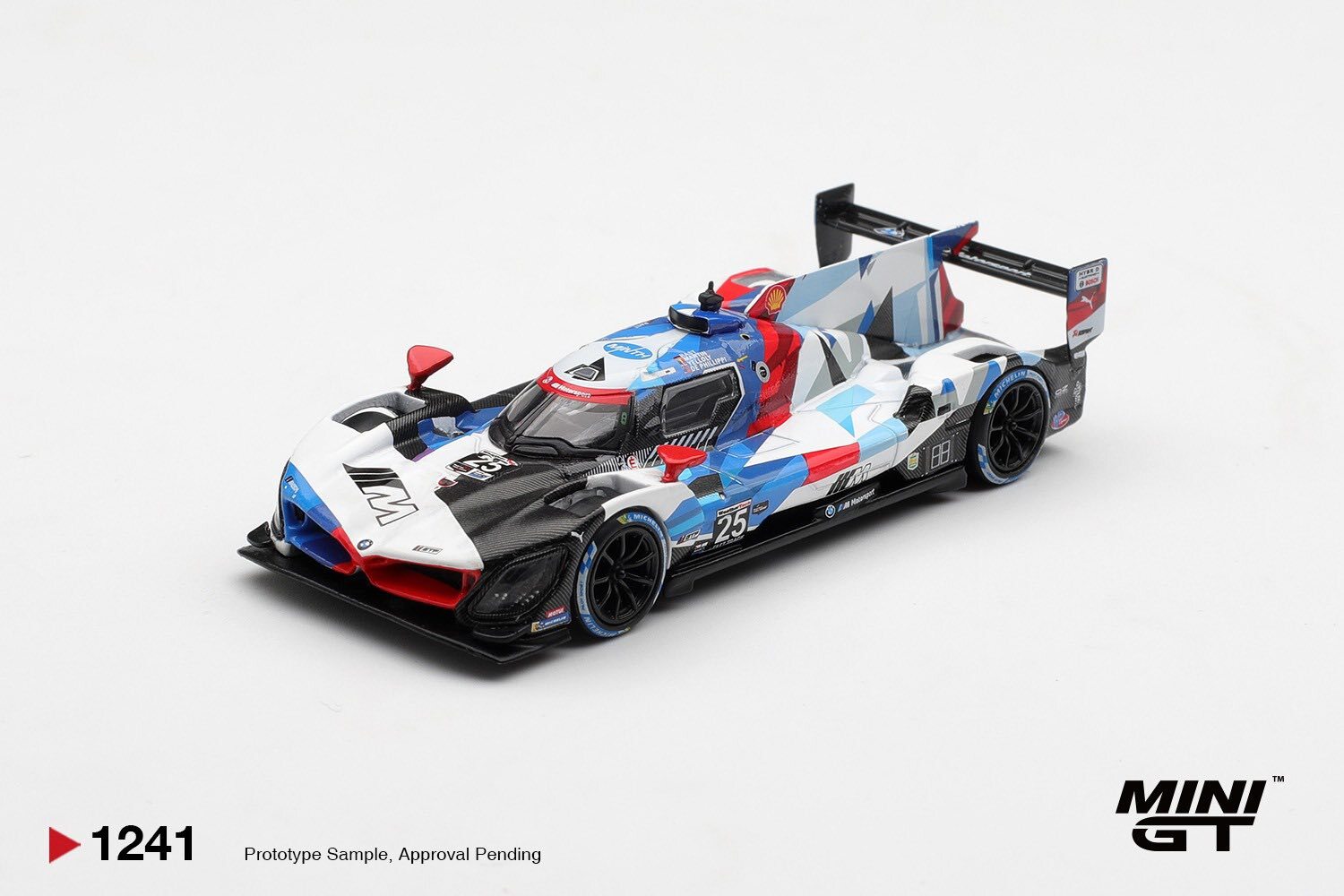 預訂:1/64 MINI GT BMW M Hybrid V8 GTP #25 BMW M Team RLL  2024 IMSA Daytona 24 Hrs (MGT01241-L)