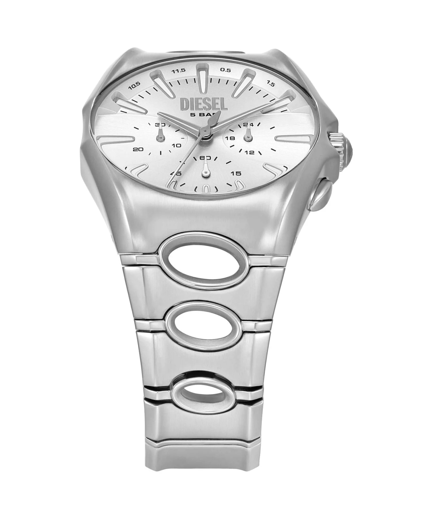 萬年鐘錶 - Diesel  D-Curve  未來感設計三眼計時男錶 DZ4694 錶徑48MM