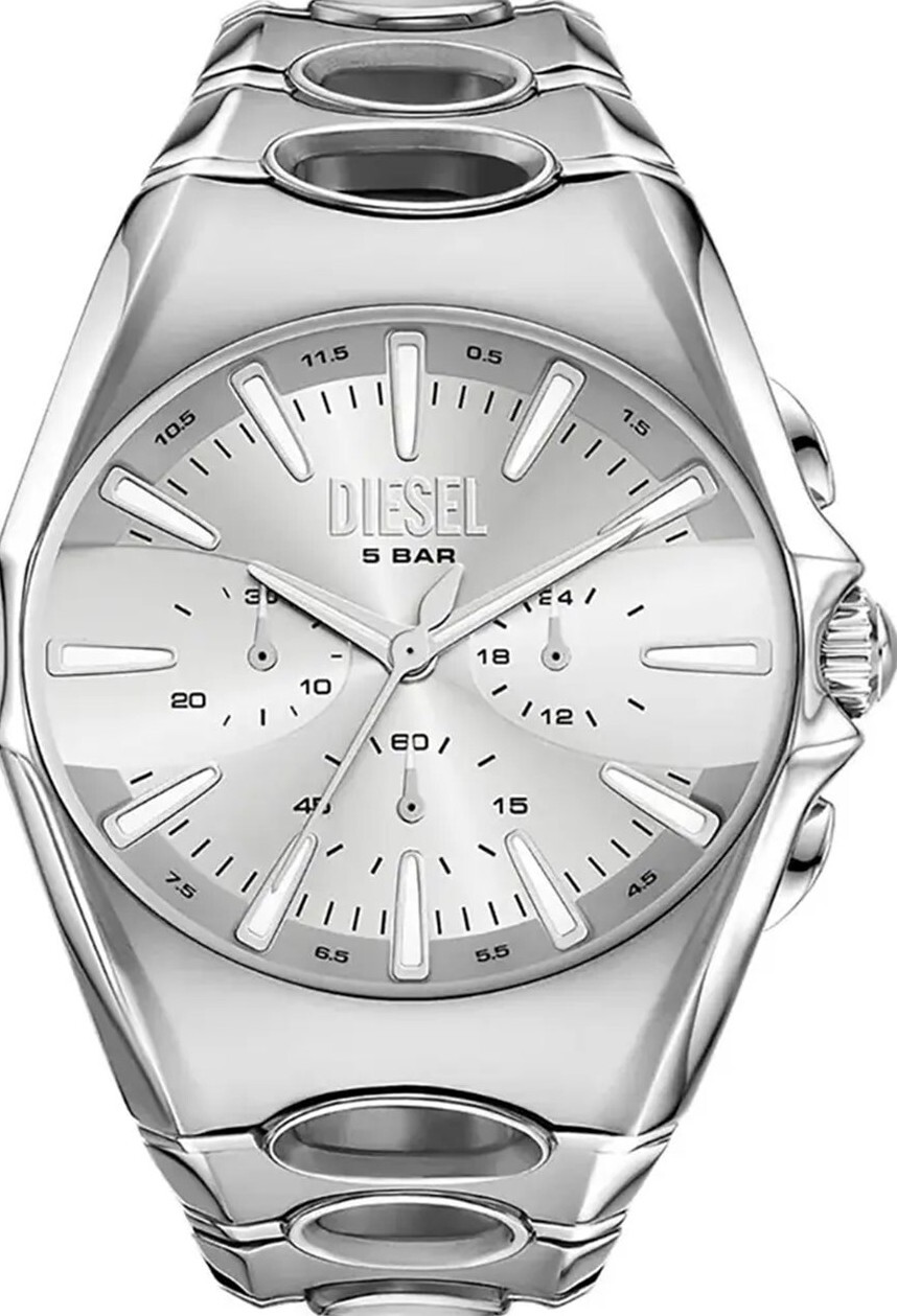 萬年鐘錶 - Diesel  D-Curve  未來感設計三眼計時男錶 DZ4694 錶徑48MM