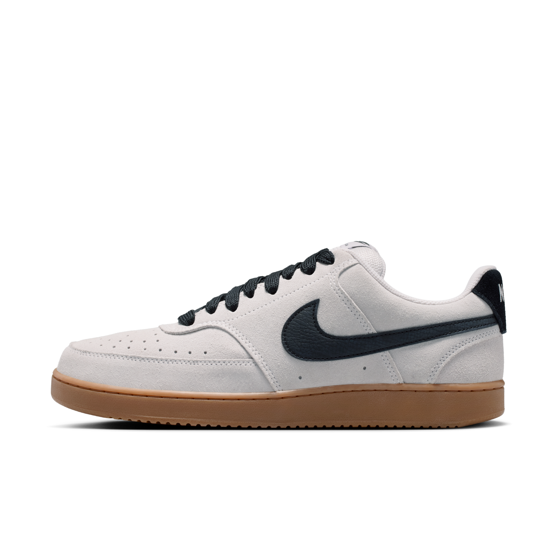 男鞋 NIKE COURT VISION LO FL 灰黑 麂皮 小FORCE 復古 休閒鞋【IO7727-003】