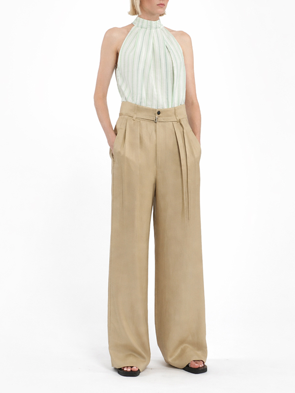 TELA  條紋削肩背心