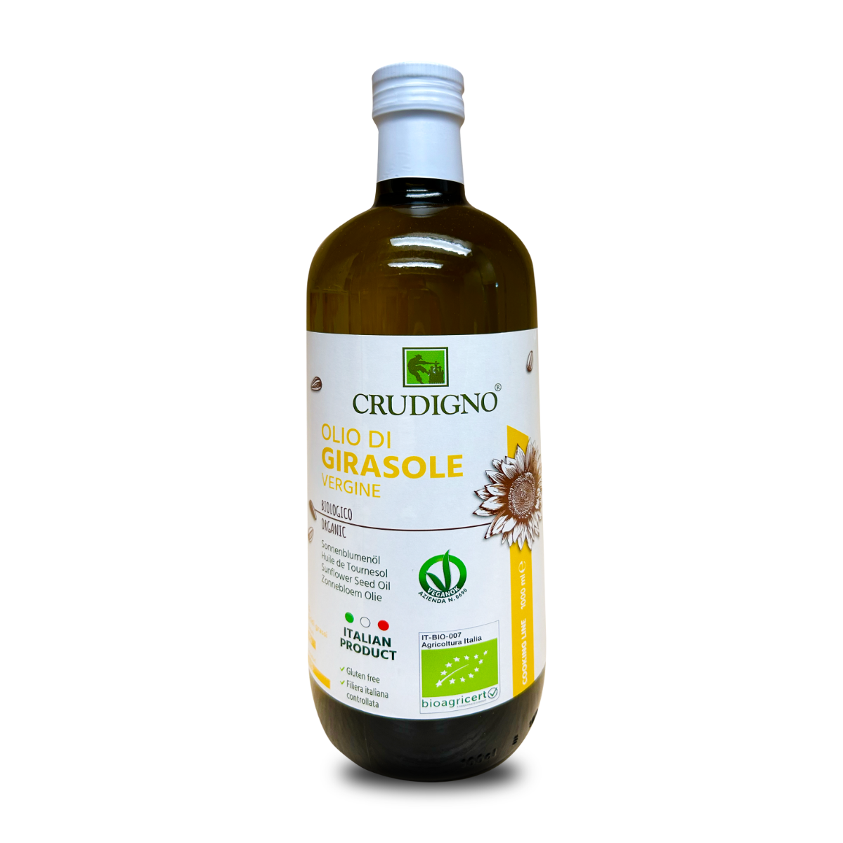 Y2: CRUDIGNO 有機初榨冷壓 葵花籽油 (1L)