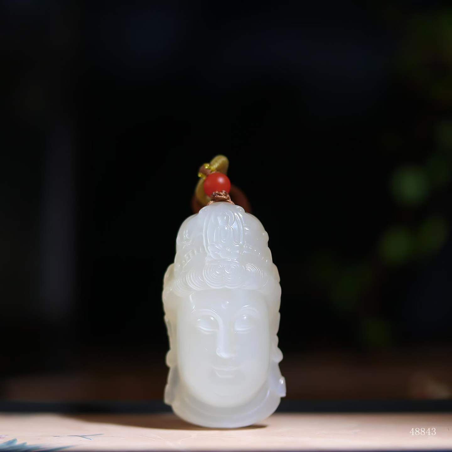 和田玉觀音,天然和田玉軟玉