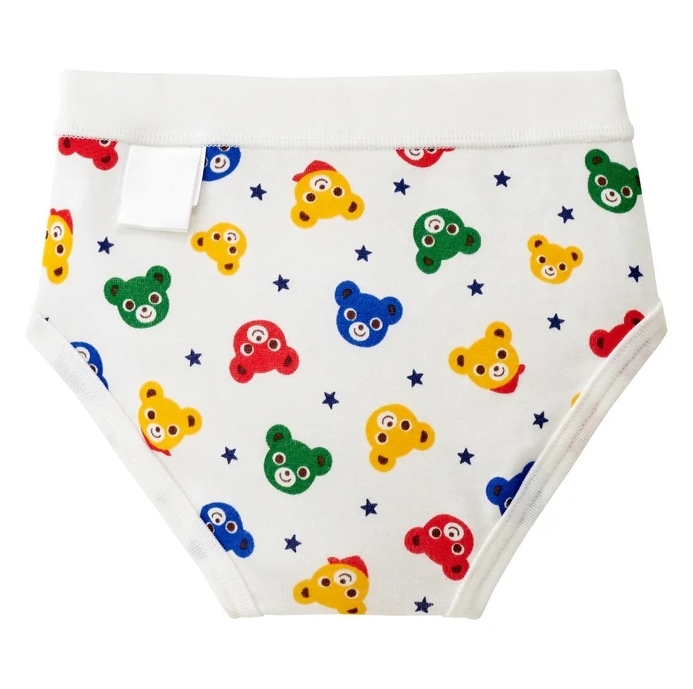 PUREVEIL 普奇熊羅紋針織三角內褲-白色