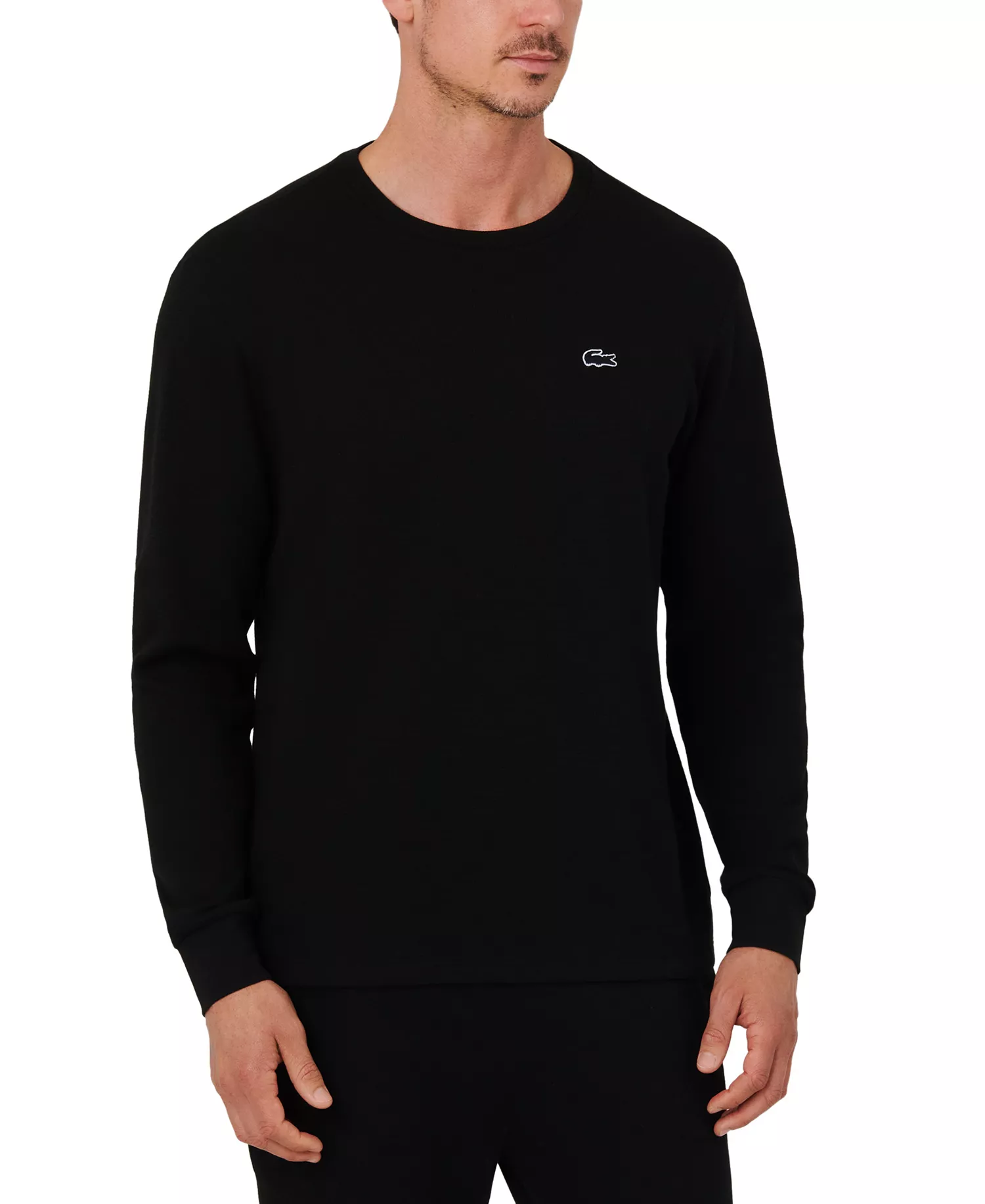 【預購】H042860 Lacoste  男裝「華夫格紋」長袖上衣