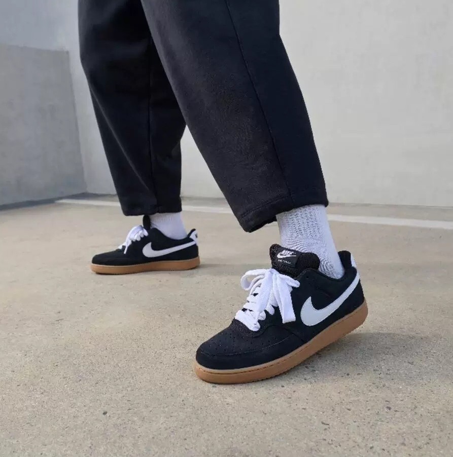 男鞋 NIKE COURT VISION LO FL 黑白 麂皮 小FORCE 復古 休閒鞋【IO7727-001】