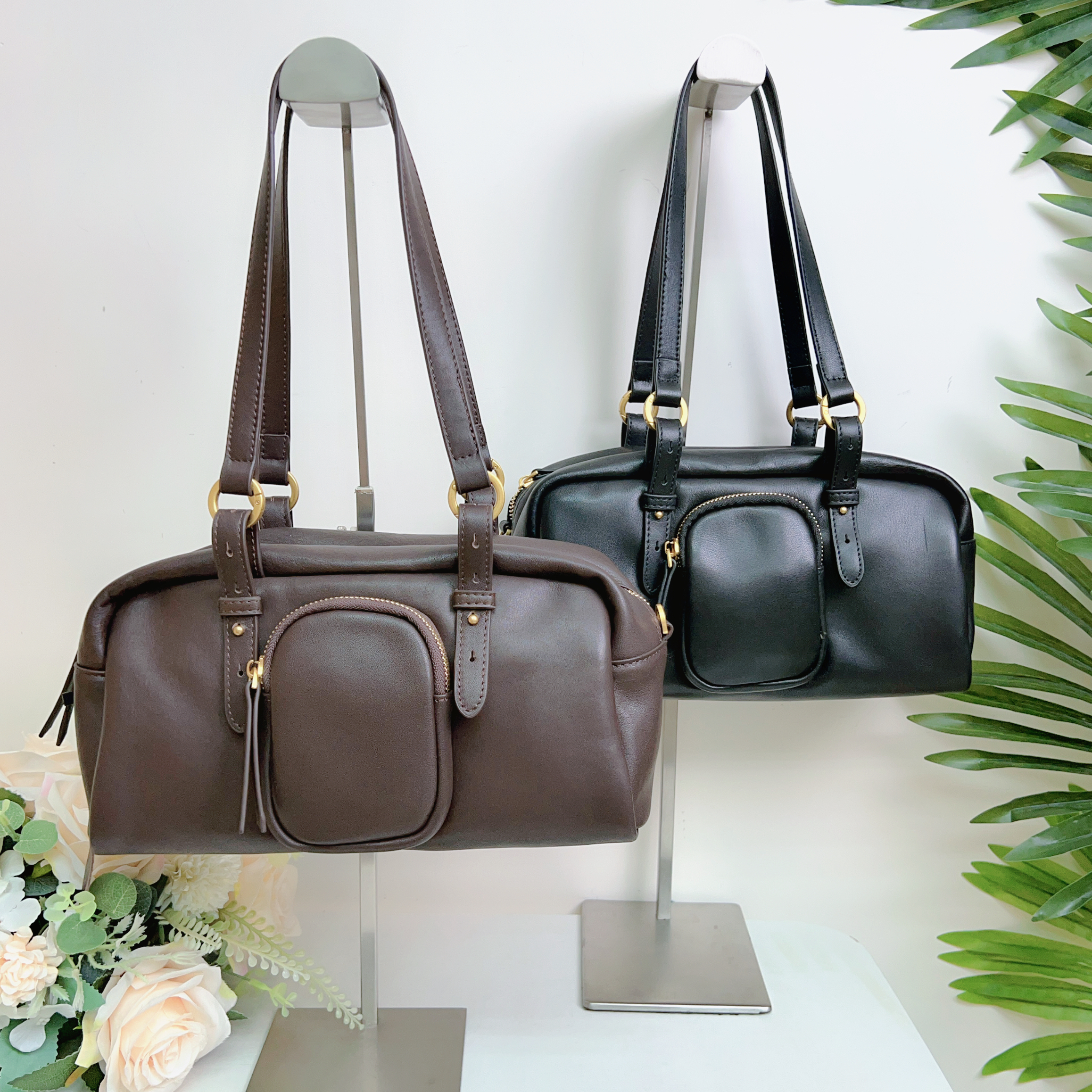 高質羊皮法棍腋下包 (長11 x 闊11 x 高15cm) - #9826 #2804BG