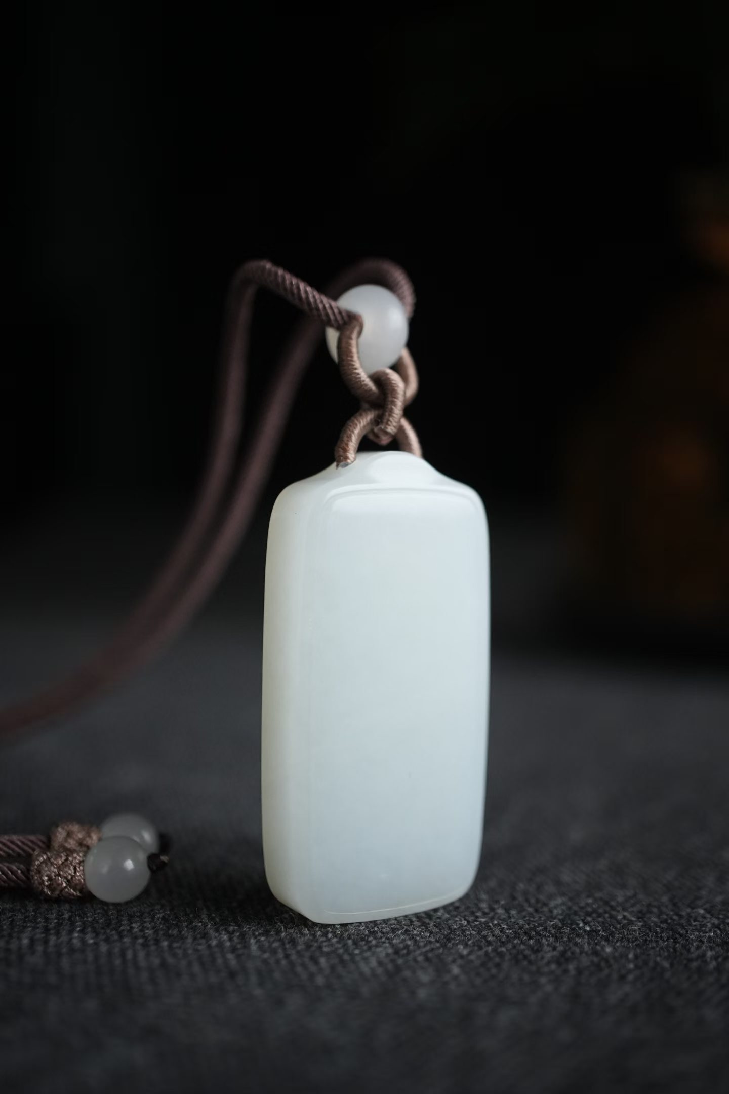 414449 和田玉白玉平安無事牌掛件