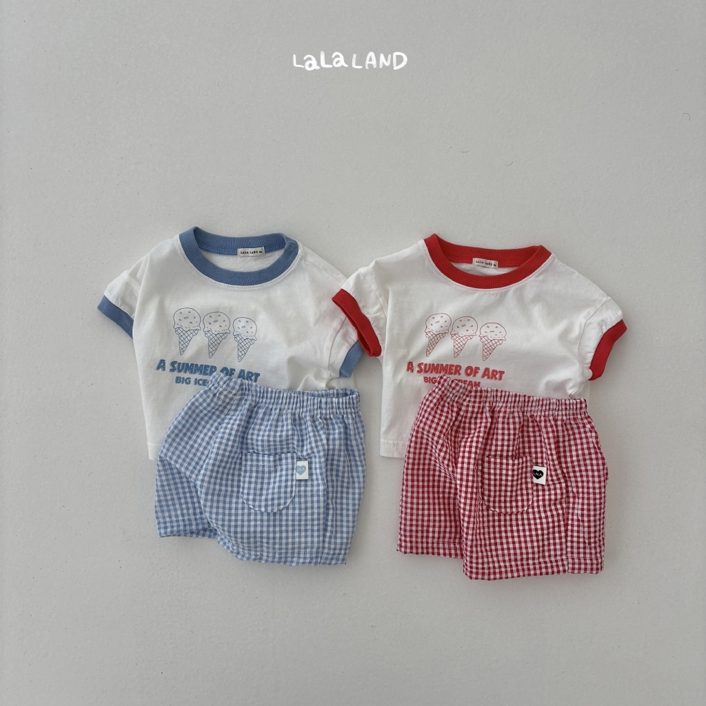 韓國🇰🇷LALA LAND 輕薄格紋短褲(6M-18M)