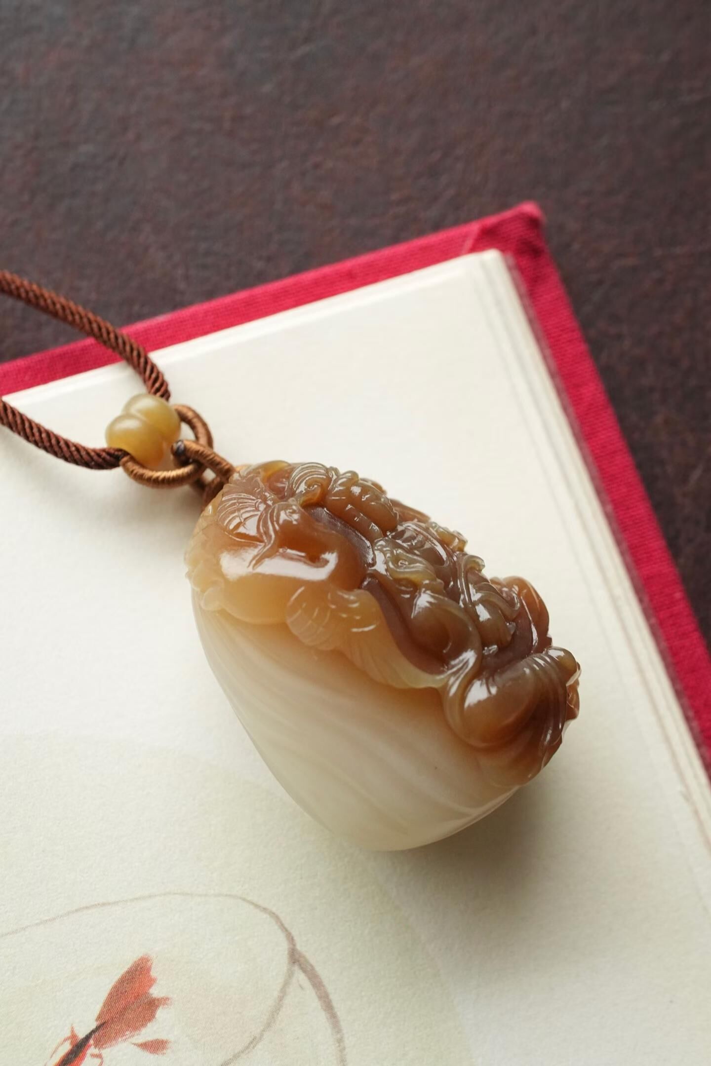 414450 和田玉糖白“鳳鳴觀音”掛件