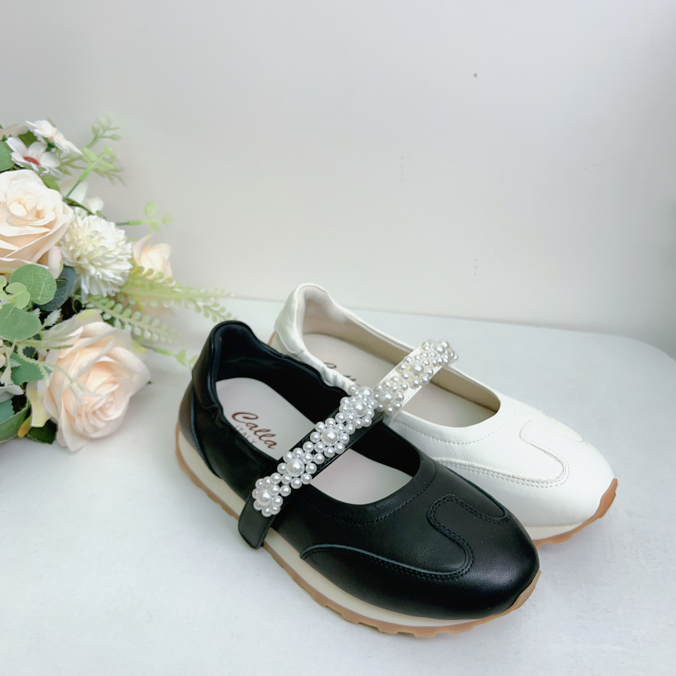 高質羊皮珍珠帶波鞋 (正常碼)(35-40碼)  5168-5 #2804