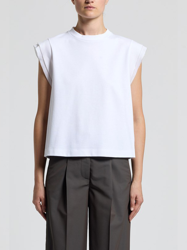 PESERICO 銀鍊波浪袖T恤