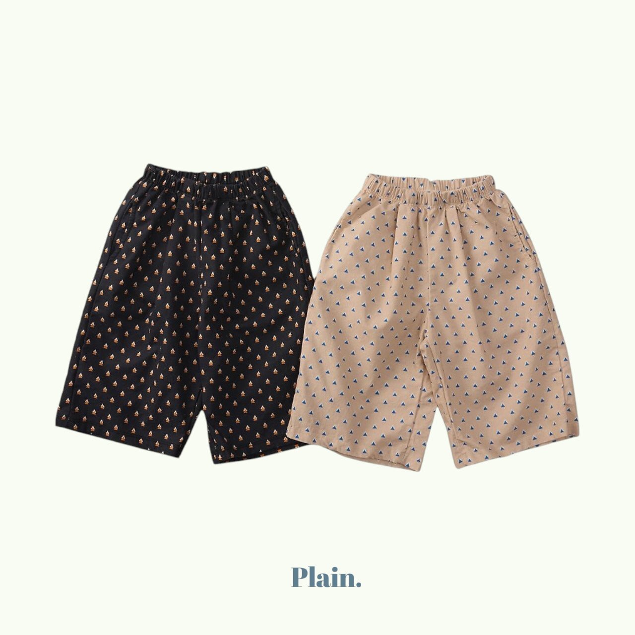 小三角圖形寬褲