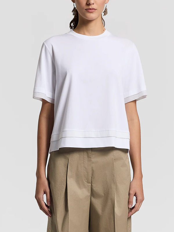 PESERICO 雙層拼接T恤