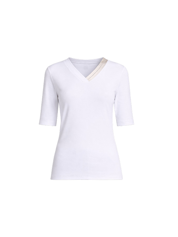 PESERICO V領金邊T恤