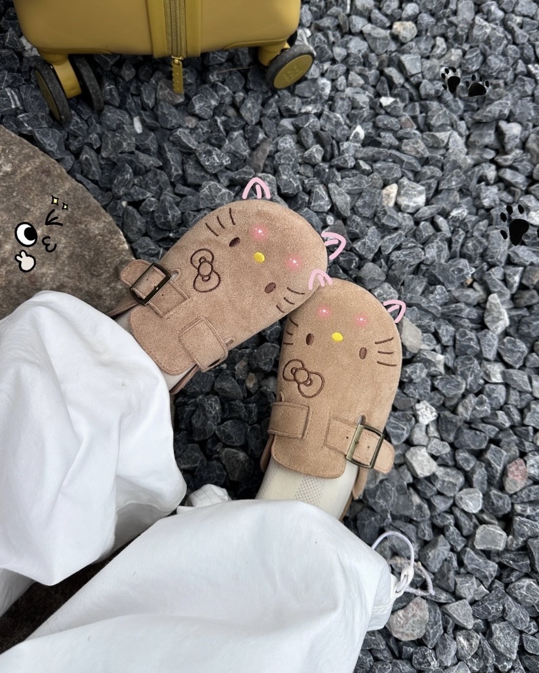<可可愛愛>正版授權 Sanrio 三麗鷗 Hello Kitty 包頭 勃肯鞋