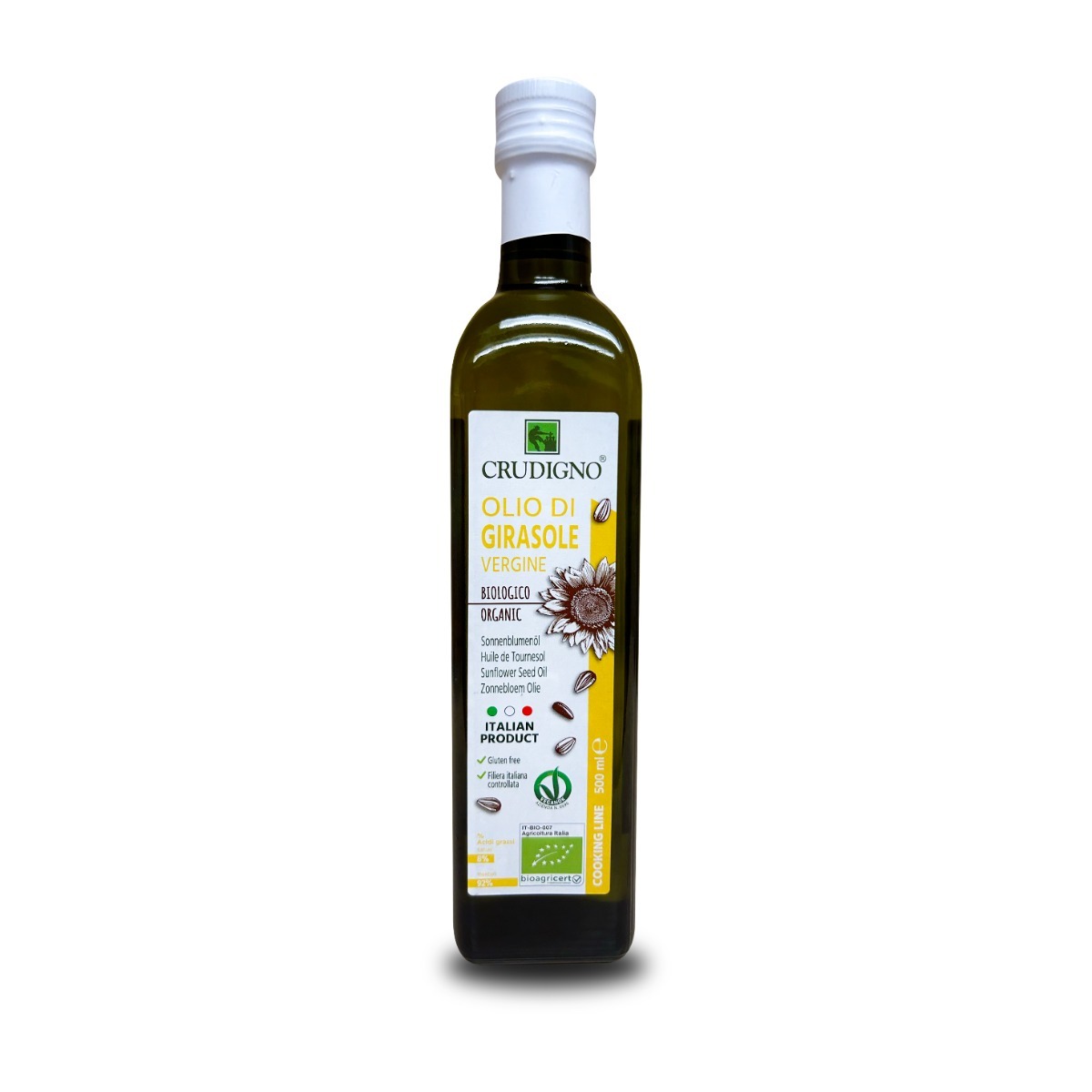 Y2: CRUDIGNO 有機初榨冷壓 葵花籽油 (500ml)
