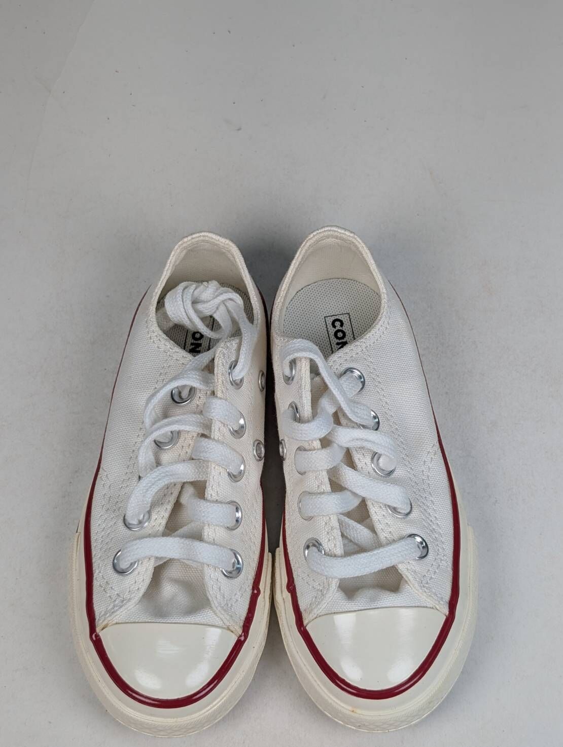 微瑕疵-左右腳中底色差帆布黃點 368988C P11 CONVERSE CHUCK 70 OX 低筒休閒鞋中大童白