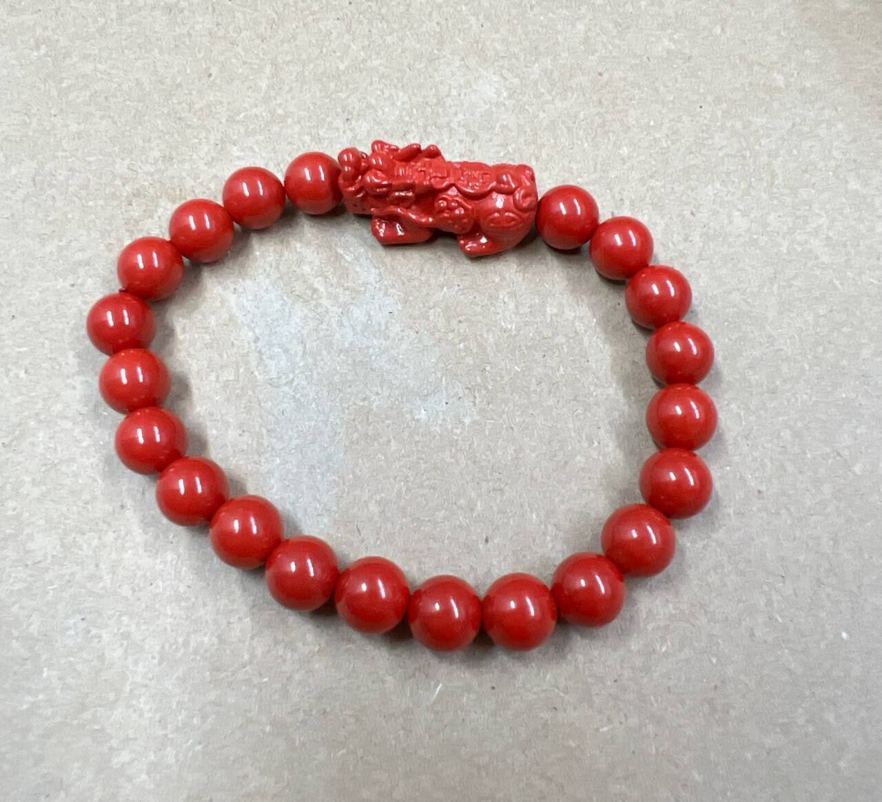 [S] GEMZ & CO CINN Cinnabar pixiu bracelet (no alteration), C95 (C95)