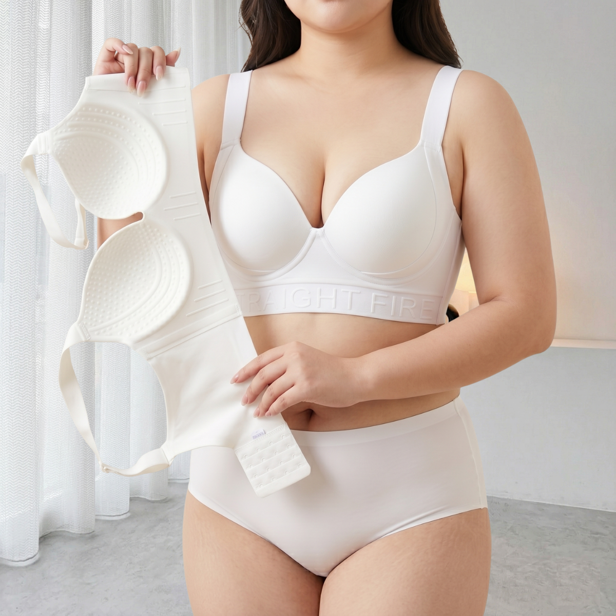 【傲視豐盈】按摩杯無鋼圈大罩杯內衣