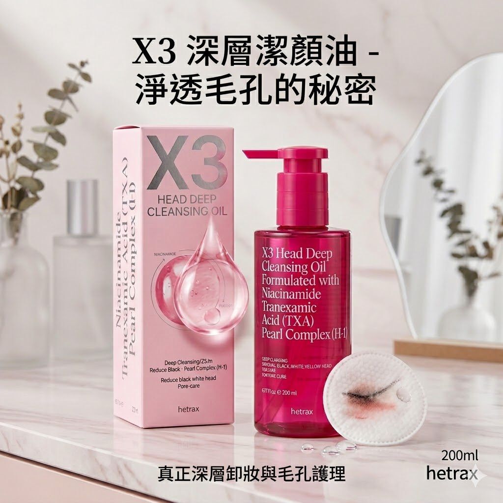 韓國🇰🇷Hetras X3 深層潔顏油200ml