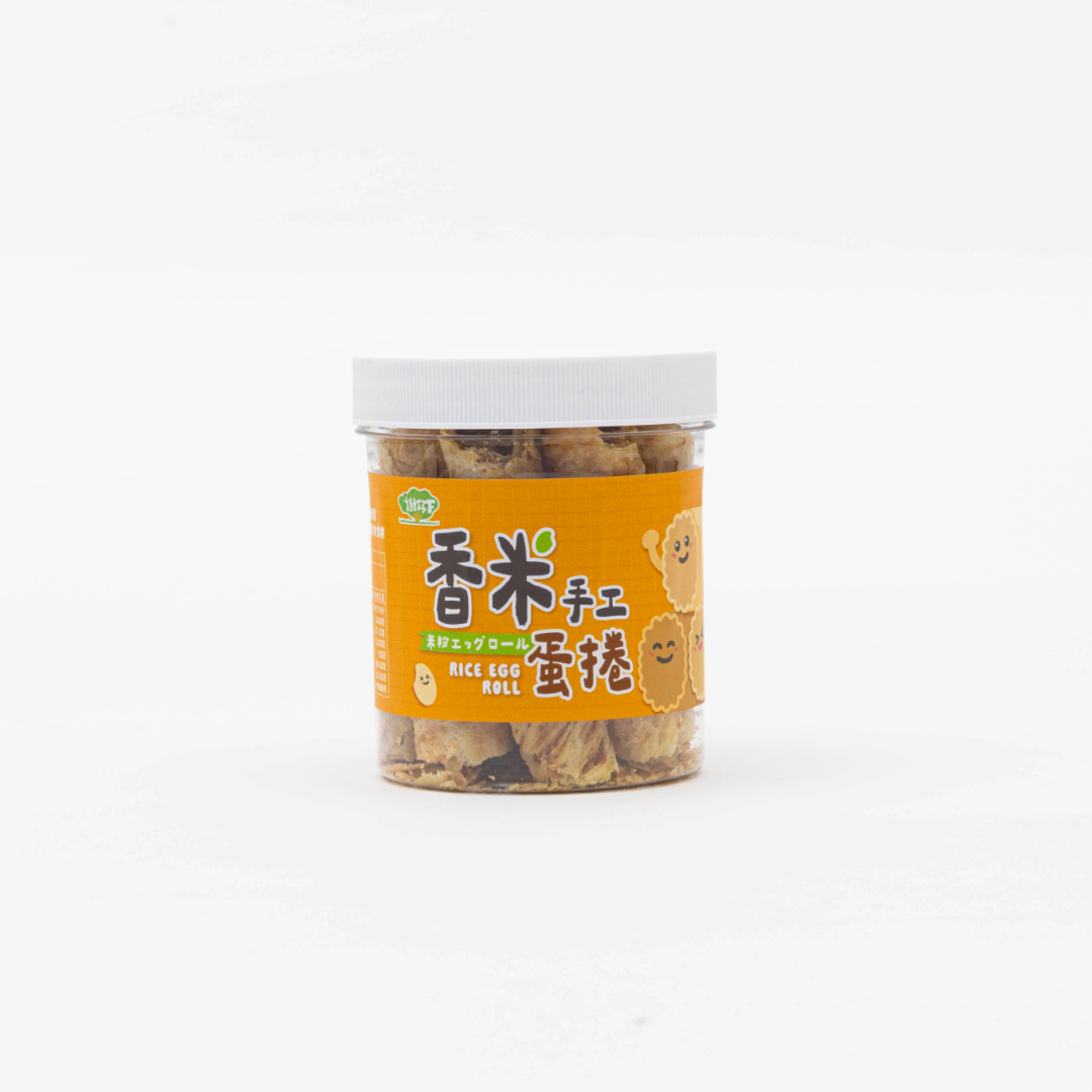 香米蛋捲(短)｜純手工無麩質(蛋奶素)｜96g