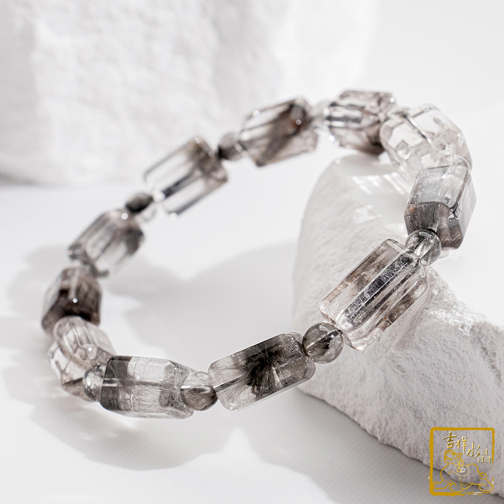 黑銀鈦晶手串 8mm 強大正氣
