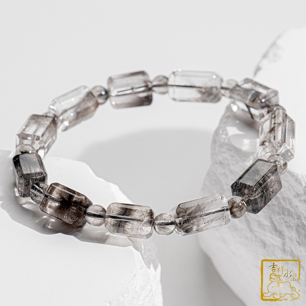 黑銀鈦晶手串 8mm 強大正氣