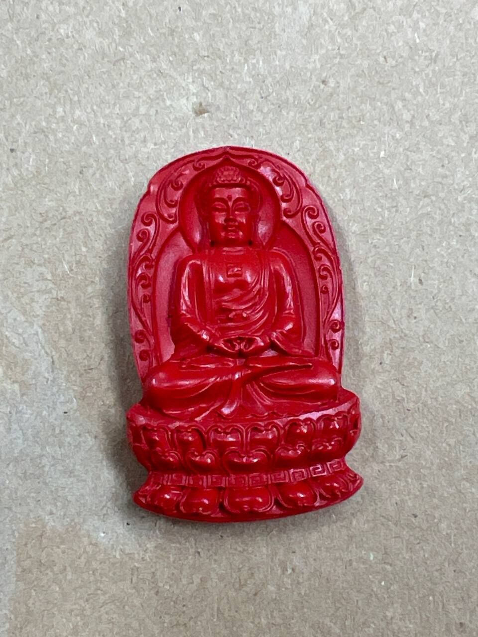 [S] GEMZ & CO CINN CINNABAR BUDDHA CARVING PENDANT, C108 (C108)
