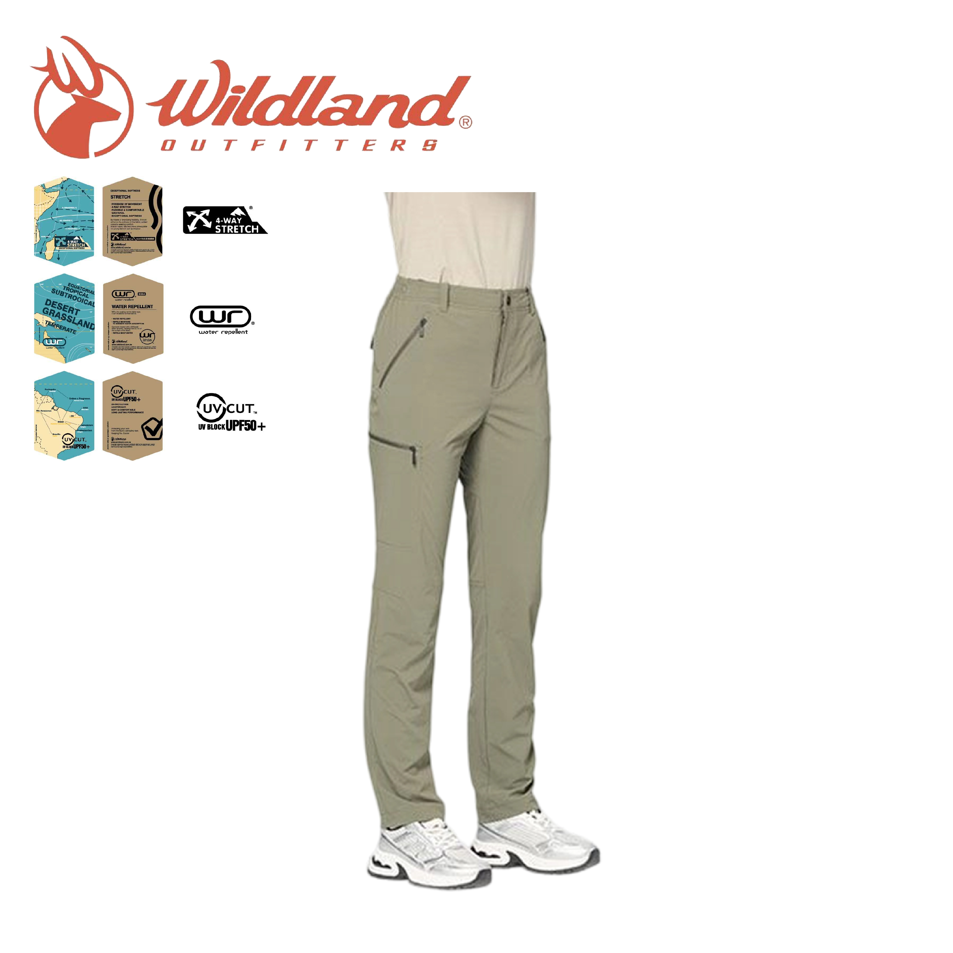 Wildland 荒野 N66四彈Dobby立裁長褲 女款 (2色) 21WB51321