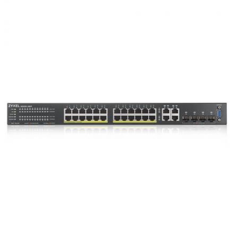 Zyxel 合勤 GS2220-28HP 24埠 GbE L2 PoE交換器 含GbE上行介面 100/1000 Mbp