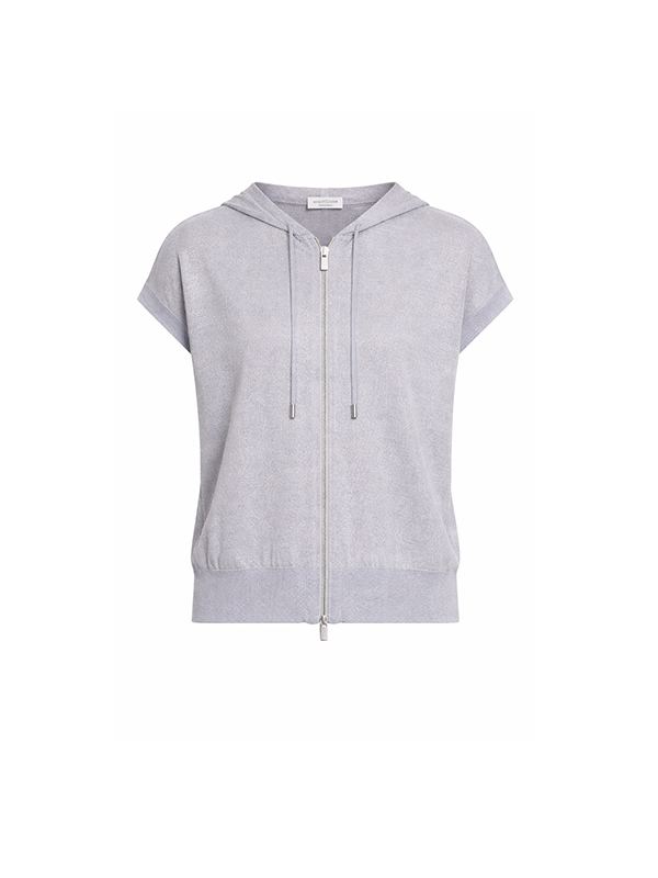 PESERICO 針織連帽短袖外套