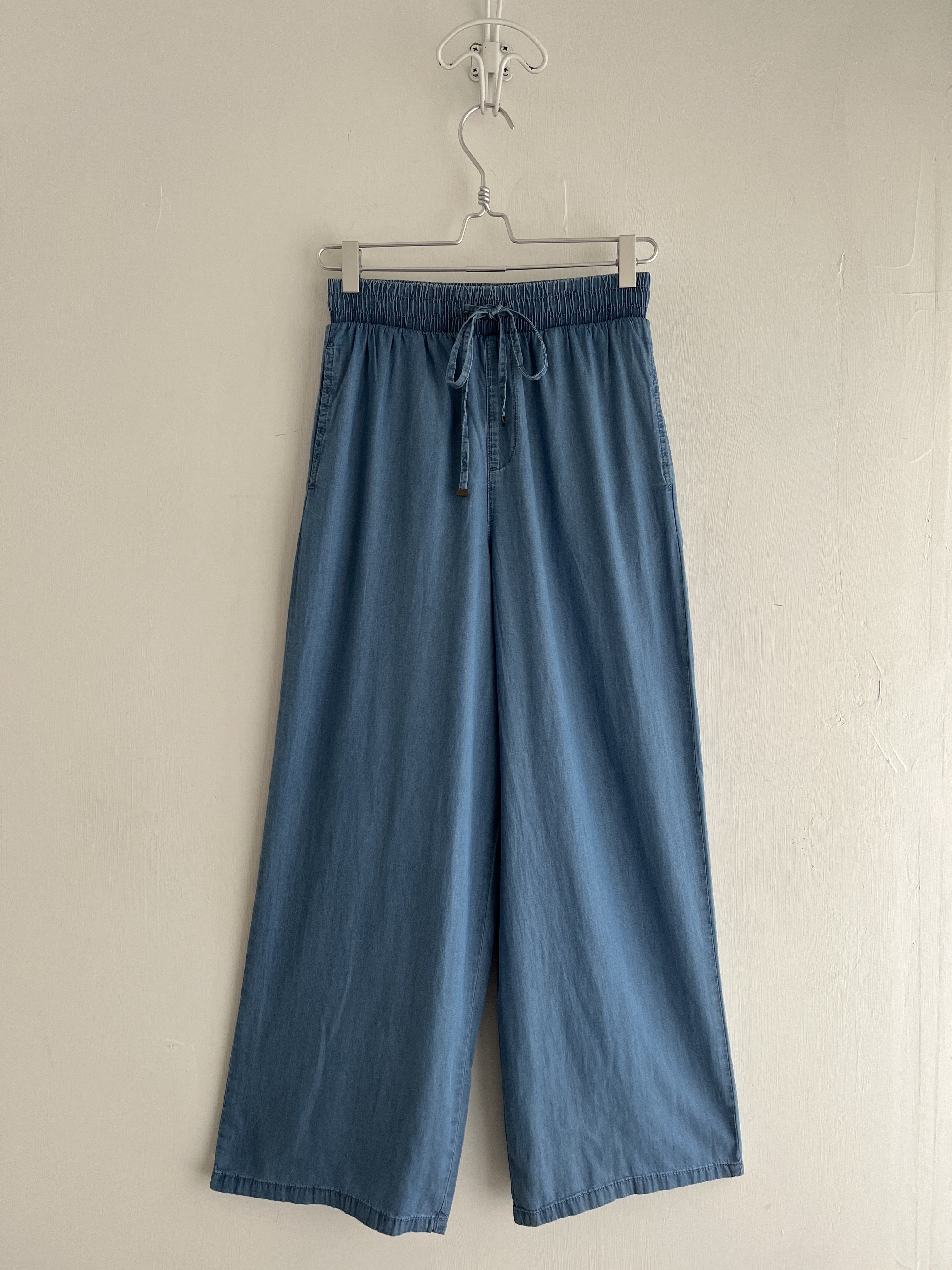 Tensely TM denim藍色全橡筋直腳褲