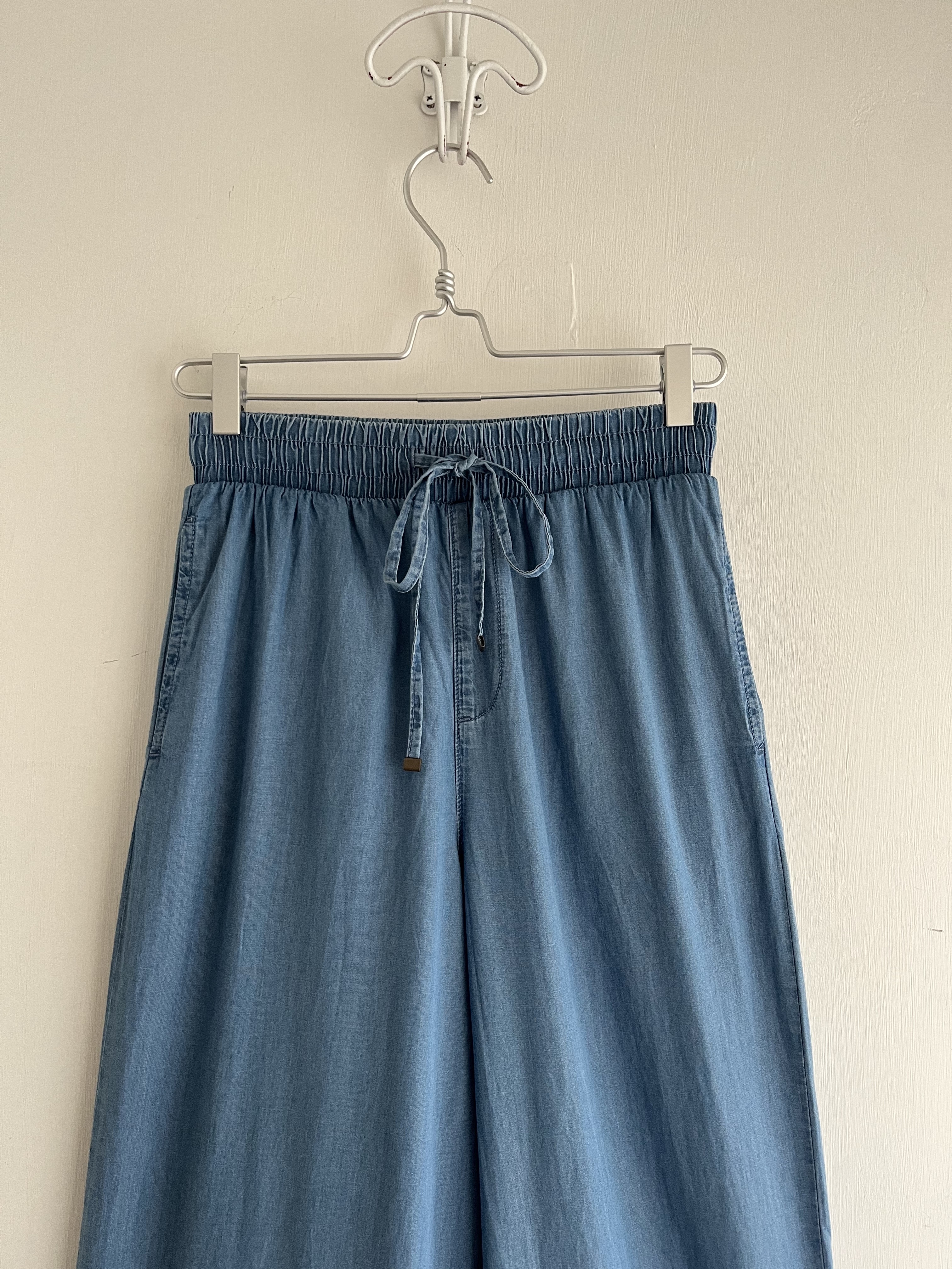 Tensely TM denim藍色全橡筋直腳褲