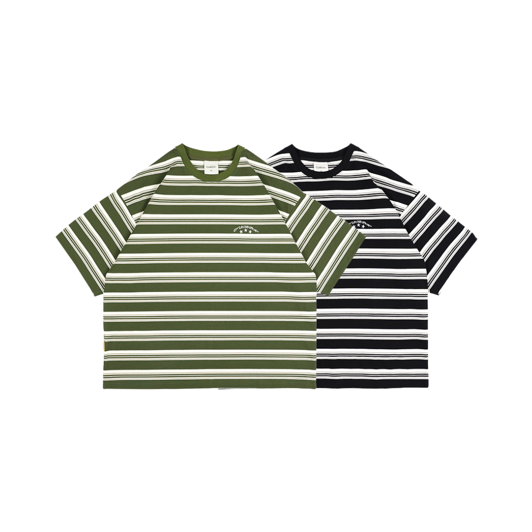 Cubox 草圖條紋短Tee 2色