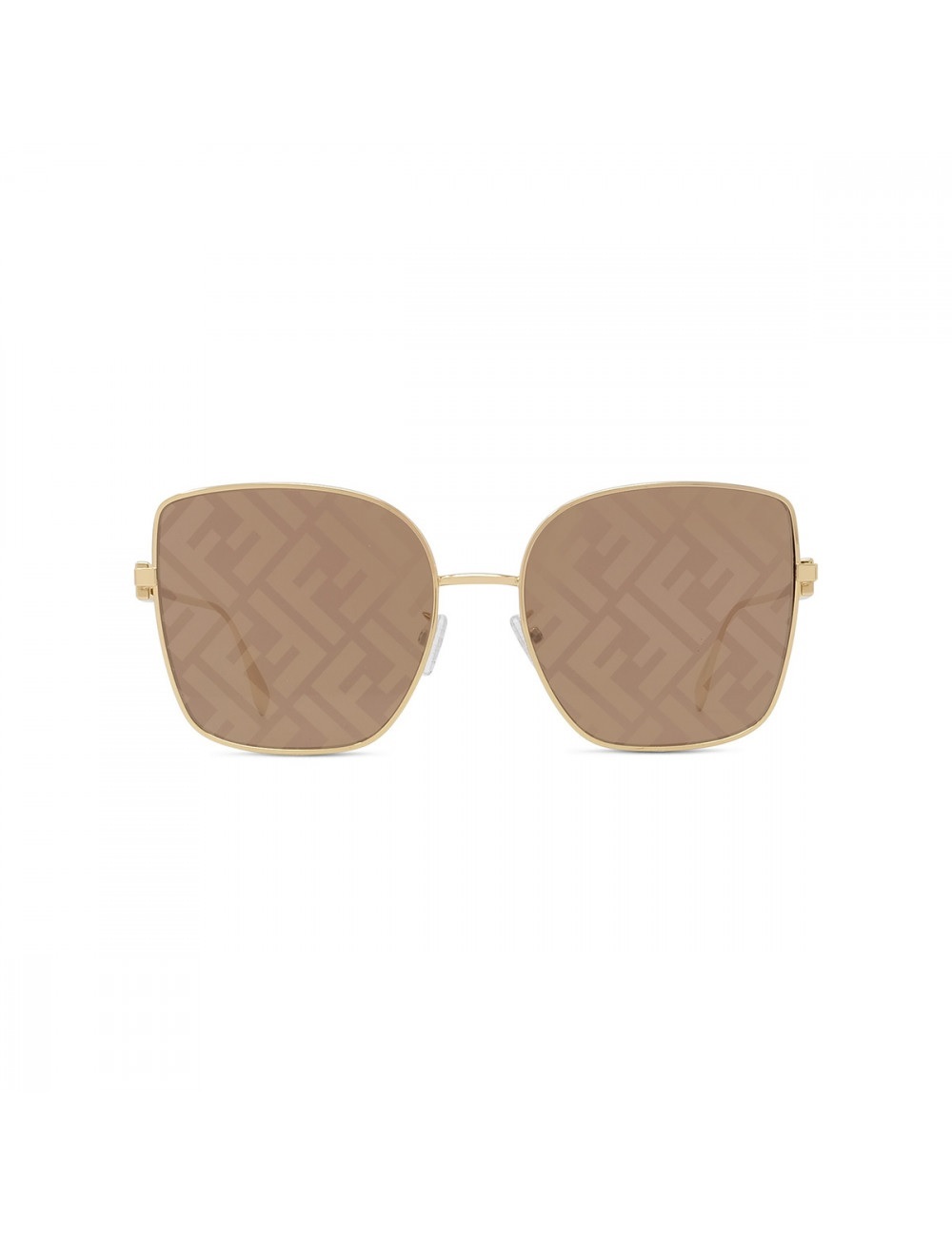 FENDI 滿版LOGO方框墨鏡