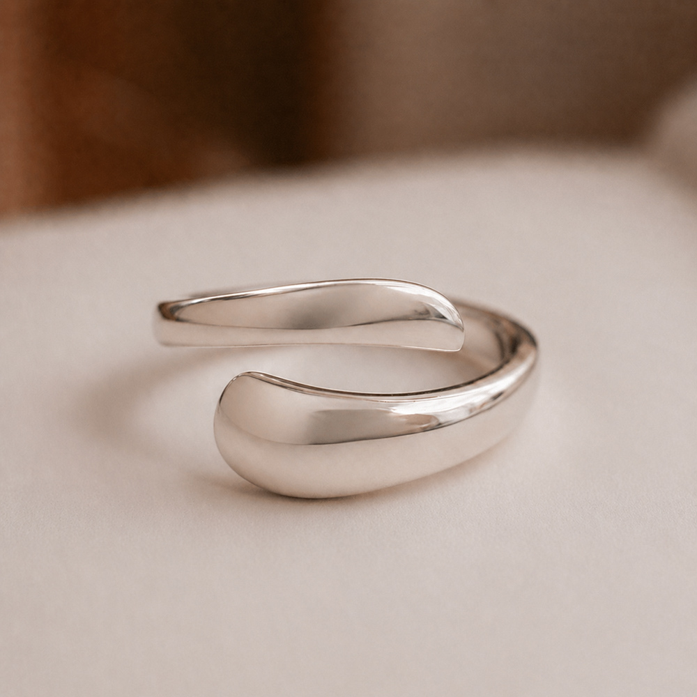 從容姿態純銀戒指/SR962|食指戒 個性美式 雙層 情人節禮物 飾品禮盒 女生禮物