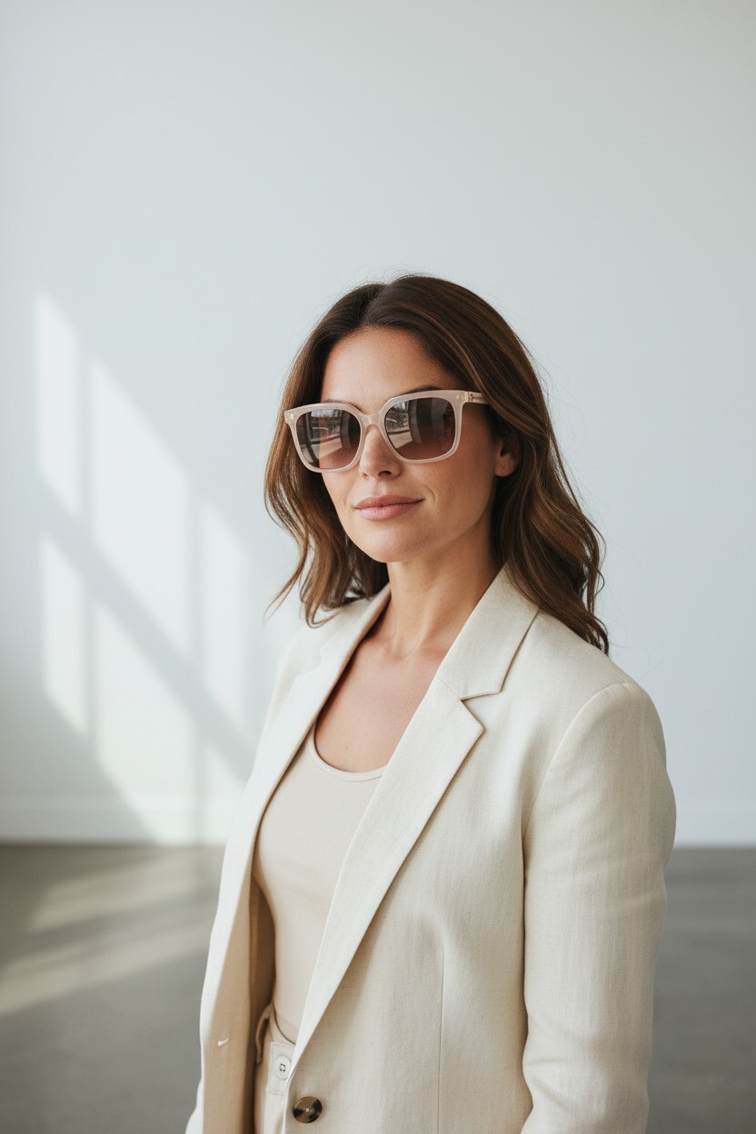 FENDI 漸層鏡片圓框墨鏡