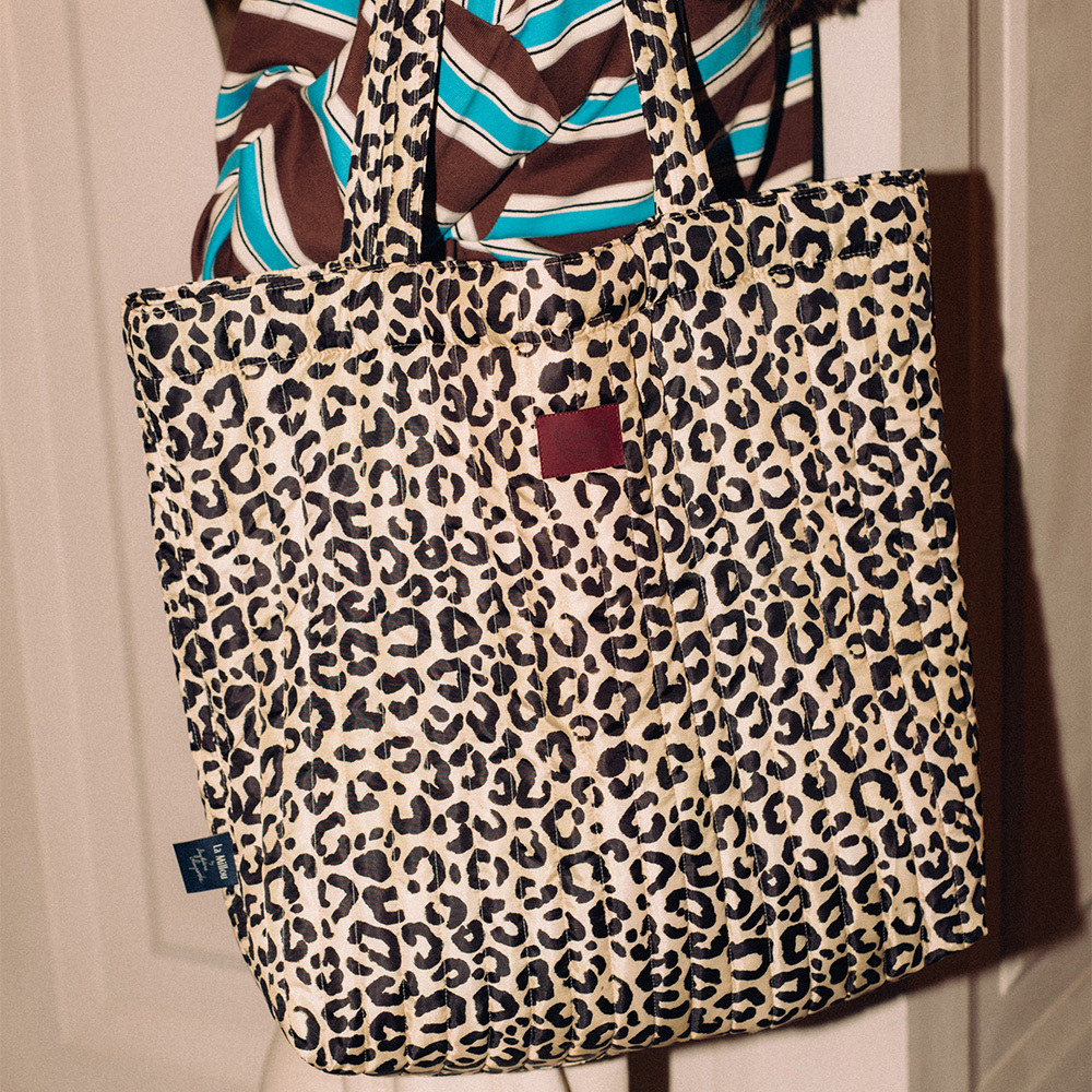 La Millou波蘭 QUILTED TRAVEL─多功能時尚媽媽購物袋｜Magda聯名款奶油豹紋