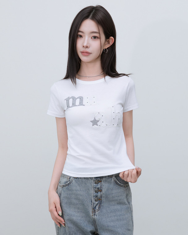 【3.5截單！限時優惠預訂】韓國MUAH MUAH DOT STAR PATCH HALF SLEEVE