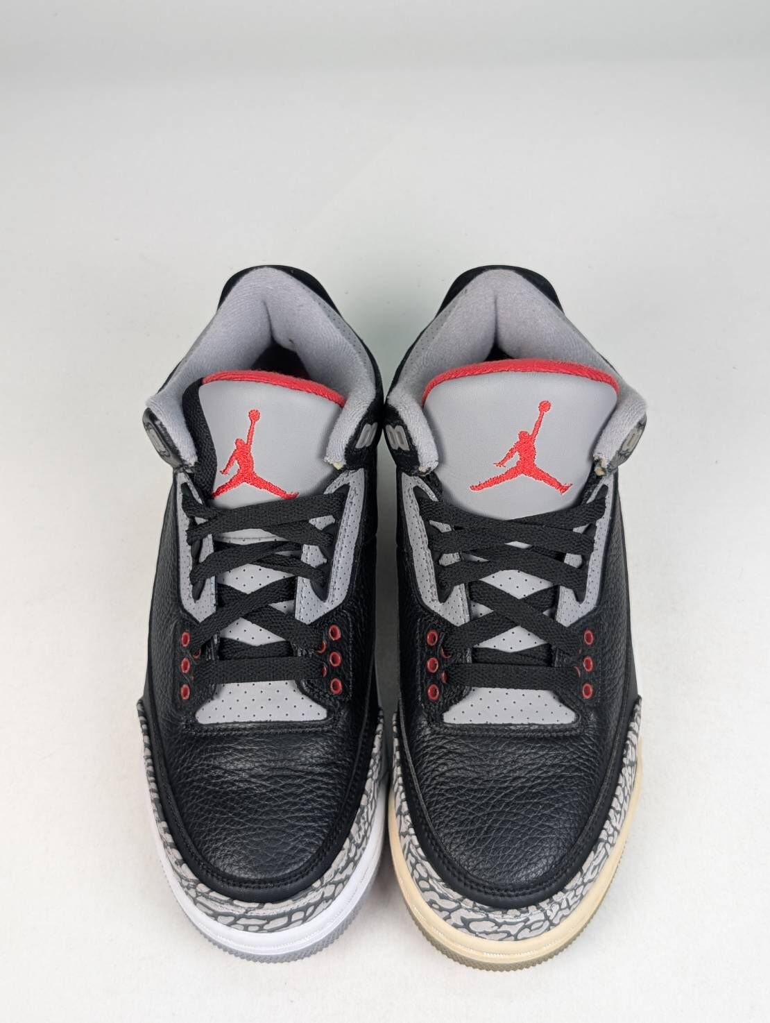 微瑕疵-左右腳後跟LOGO泛黃左腳中底大底發黃 854262-001 M8 Air Jordan 3 Retro OG "Black Cement" 黑水泥 男款