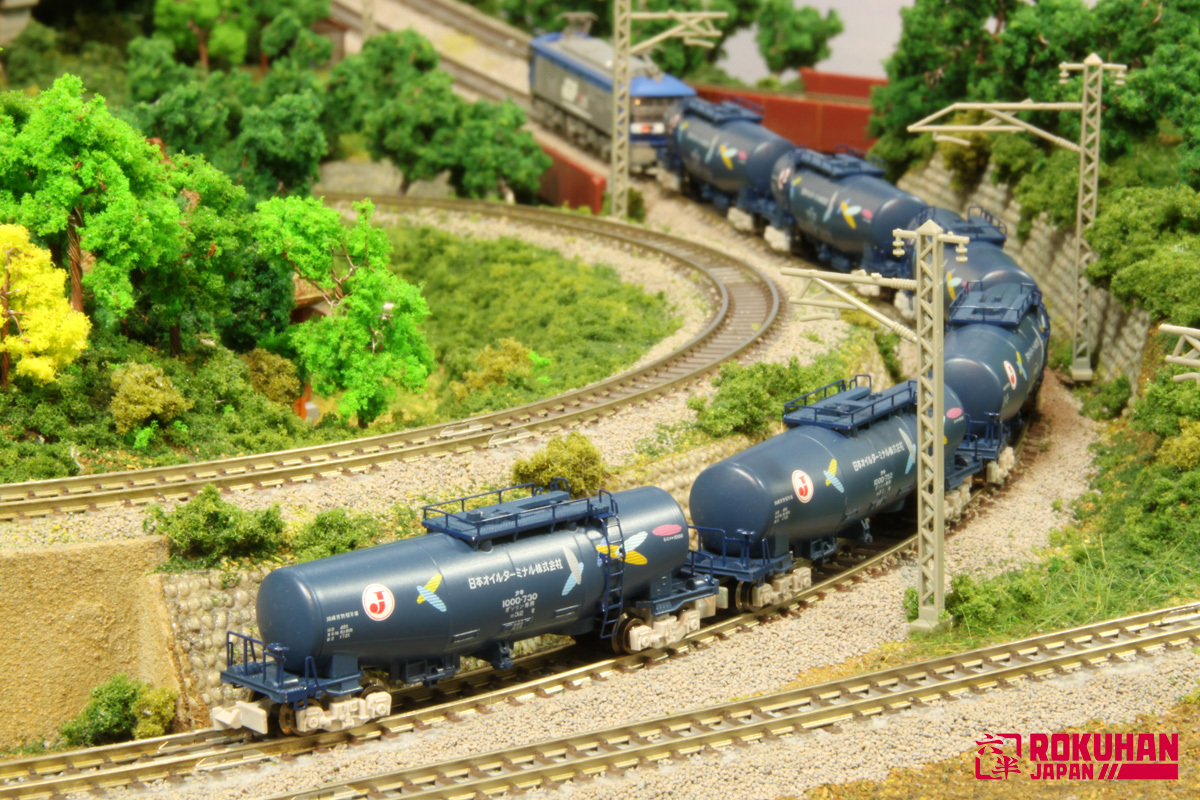 Rokuhan T004-5 Z規 Taki 1000 日本石油碼頭塗裝雙節車廂套裝（附箭頭羽毛標誌）