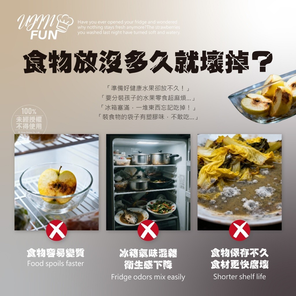(預購商品) UJIN FUN® 出口美國食品級環保抽取式保鮮袋 50入/盒 (1組2盒販售)