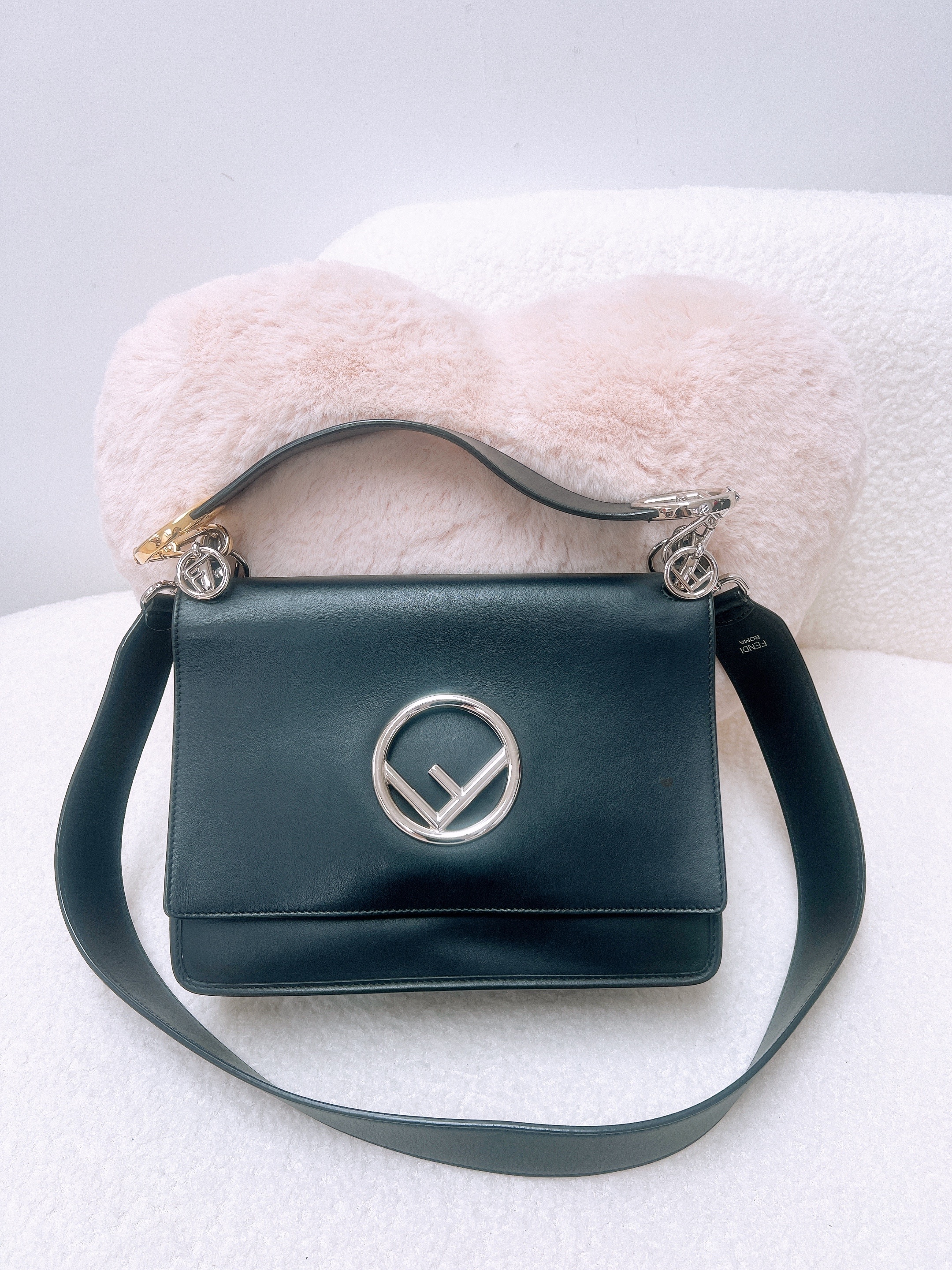 Fendi Kan I flap bag black