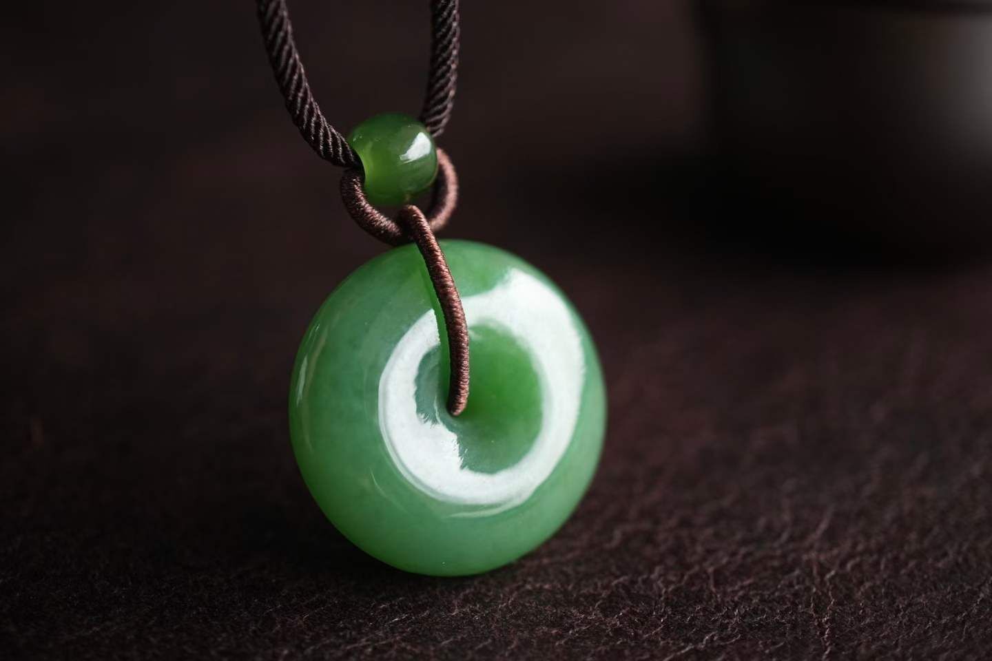 414453 和田玉碧玉平安扣掛件 (25mm直徑)