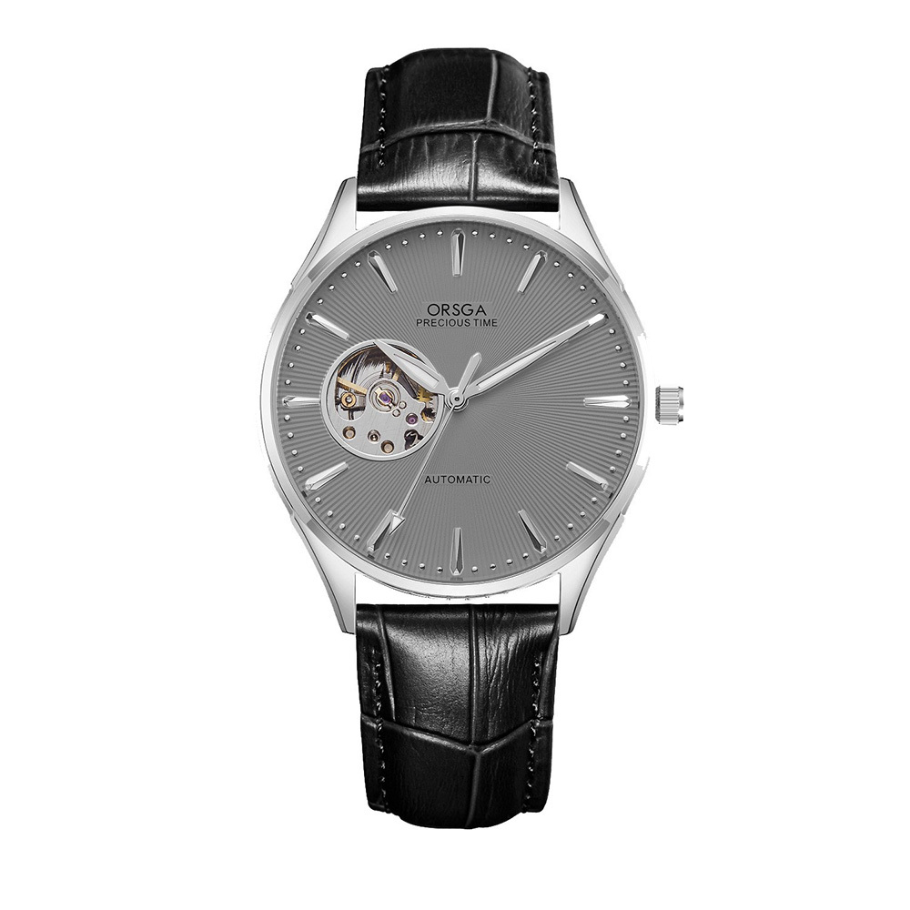 【ORSGA歐格世家】 1223G 簡約文青 鏤空 機械 皮革 手錶