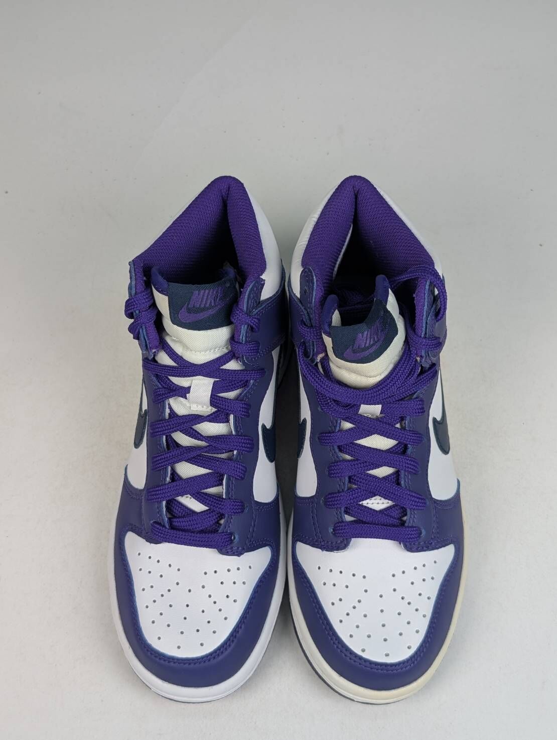 微瑕疵-左腳中底鞋舌明顯色差 DH9751-100 4.5Y Nike Dunk High GS " Navy Purple " 藍紫 女款