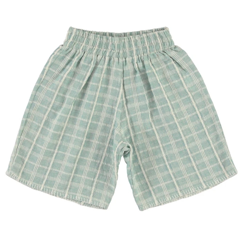 Bebe Organic 藍調格紋短褲 Mathias Short - SS26 Rustic Atlantic