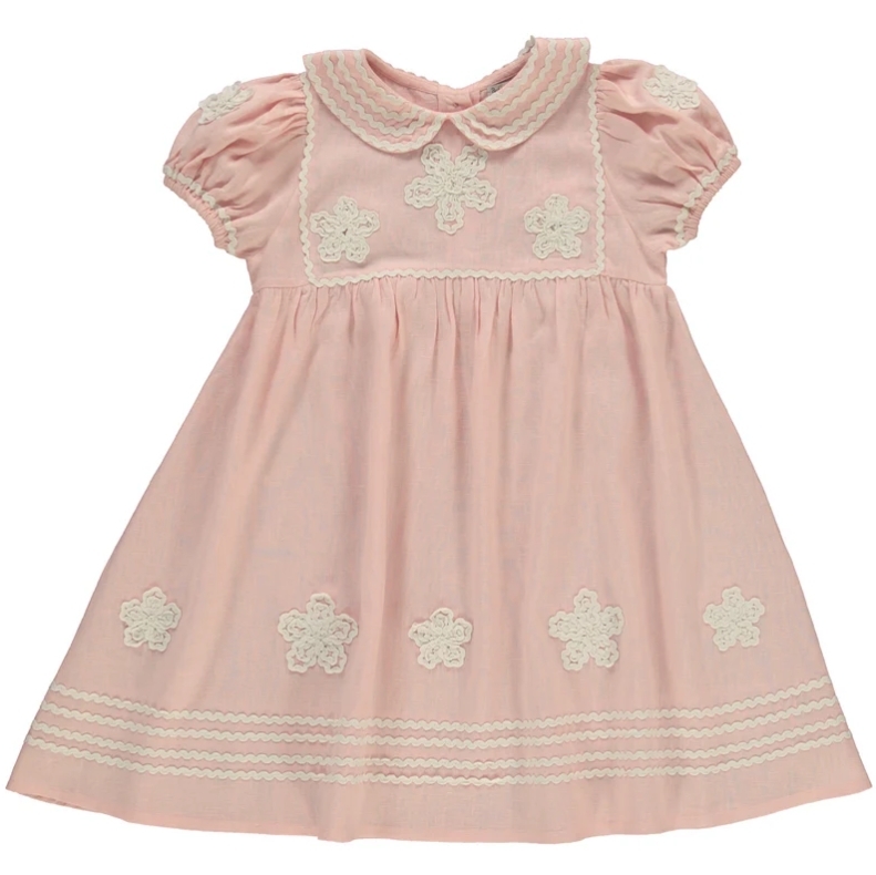 Bebe Organic 小花波浪邊泡泡袖洋裝 Lucy Dress - SS26 Zigzag Dream